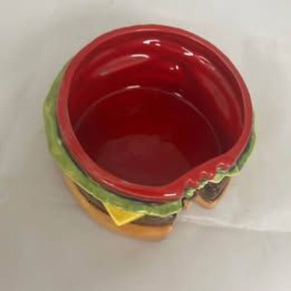 Hamburger ceramic trinket box - Picture 2 of 5